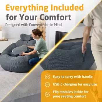 Medisana RS150 Sofa bąbelkowa z masażem ciemnoszara