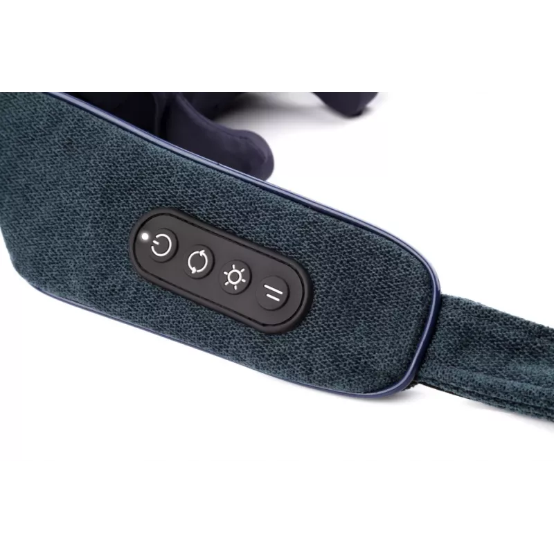Medivon Hyperion Collar Shiatsu Masażer na Szyję i Ramiona z Ciepłem, 8 Głowic Masażujących, 3 Poziomy Intensywności, Czarno-Szary