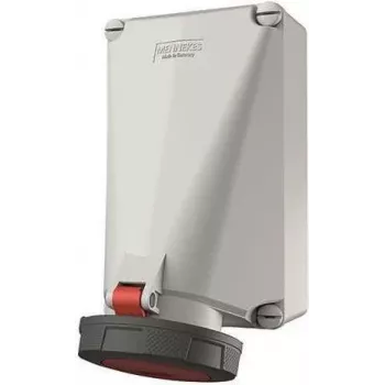 MENNEKES 143 CEE gniazdo ścienne 125A 5-biegunowe 400V 6h IP67 czerwone