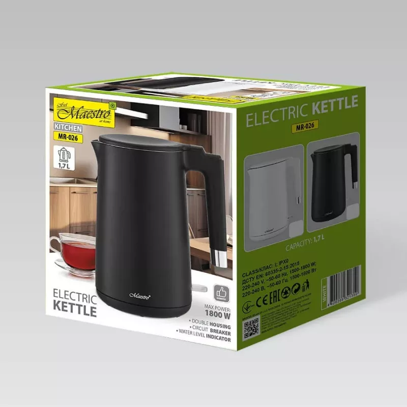 Czajnik elektryczny MEO 1.7L 1800W MR-026-WHITE MAESTRO