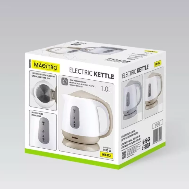 MEO MR-012-GREY MAESTRO Czajnik elektryczny 1 l 1100 W szary