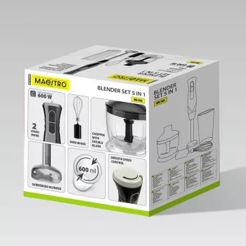 MEO MR-566 MAESTRO 500W Blender ręczny z rozdrabniaczem, trzepaczką i miarką