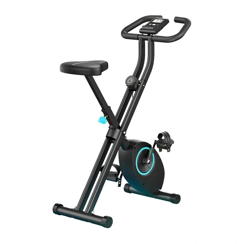 MERACH MR-S14L2 X-Bike Magnetyczny składany rower treningowy z 8 poziomami oporu, Bluetooth, wyświetlaczem LCD, czujnikami tętna, maks. 100 kg