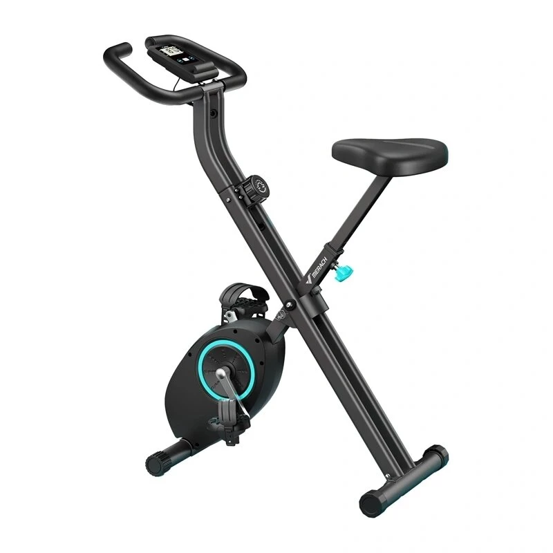 MERACH MR-S14L2 X-Bike Magnetyczny składany rower treningowy z 8 poziomami oporu, Bluetooth, wyświetlaczem LCD, czujnikami tętna, maks. 100 kg