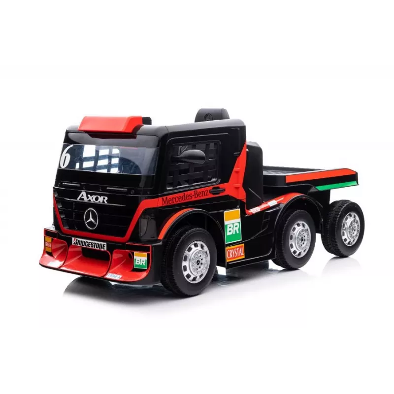 Zabawka Mercedes Ciężarówka + Przyczepa XMX622B na baterię z diodami LED i wyświetlaczem LCD czerwona