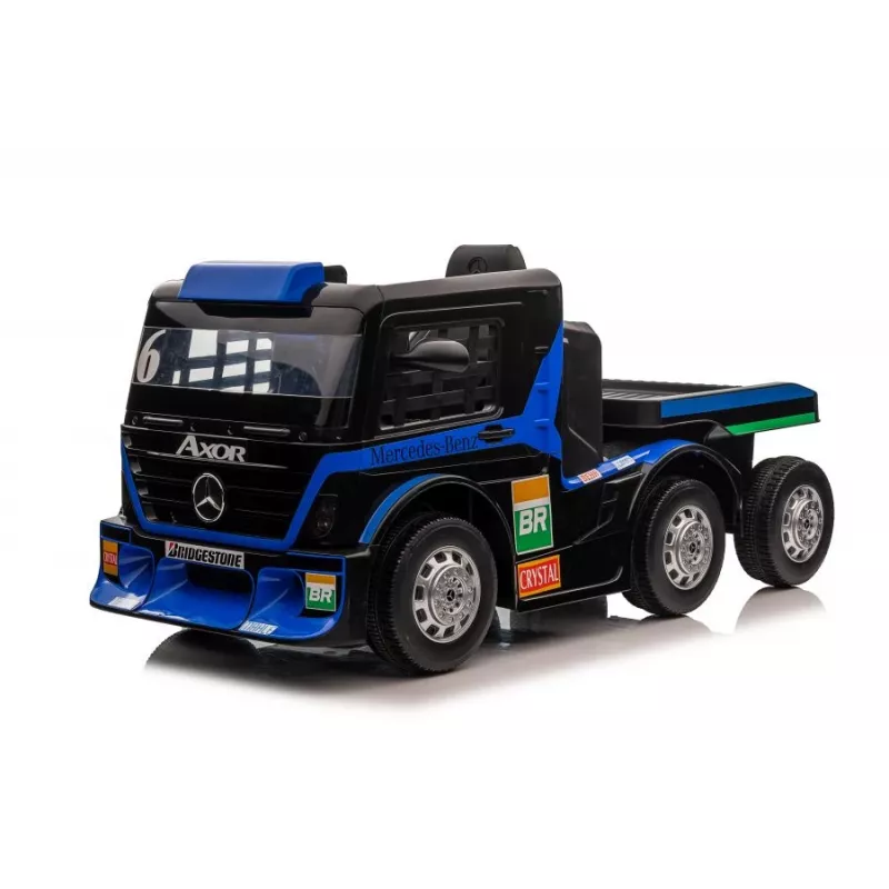 Ciężarówka Mercedes + Przyczepa XMX622B Granatowa LCD Zasilana Bateryjnie Zabawka
