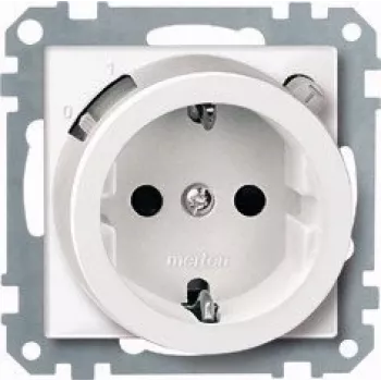 MERTEN 232819 Gniazdo bezpieczeństwa FI-Schuko z RCD, 16 A, 230 V, biały polarny