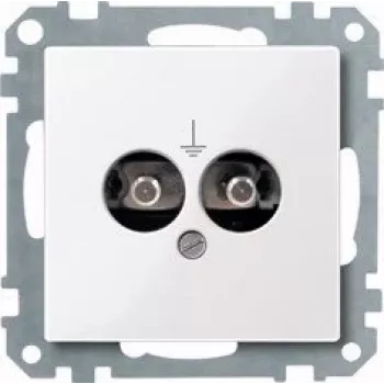 Merten 290425 Wkład gniazda Schuko, Biały Polarny (RAL 9010), Podtynkowy, 16 A, 250 V, IP20, Zaciski Śrubowe, System M