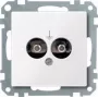 Merten 290425 Wkład gniazda Schuko, Biały Polarny (RAL 9010), Podtynkowy, 16 A, 250 V, IP20, Zaciski Śrubowe, System M