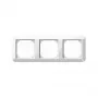 MERTEN 389319 Cover Frame 3-Gang, System M, Polar White Brilliant, Glossy