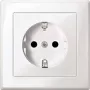 Merten MEG2300-1519 Gniazdo Schuko CEE 7/3, podtynkowe, 16 A, 250 V, biały polarny