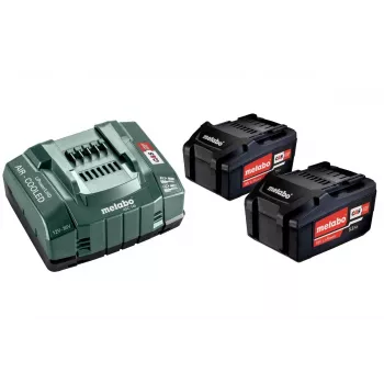 Metabo 18V LiHD 5.5Ah Akumulator i Ładowarka ASC 145 z chłodzeniem powietrzem, zestaw (2 akumulatory)
