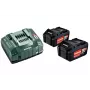 Metabo 18V LiHD 5.5Ah Akumulator i Ładowarka ASC 145 z chłodzeniem powietrzem, zestaw (2 akumulatory)