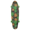 Meteor Cannabis Mini cruiser deskorolka 22 cale zielono-brązowo-pomarańczowa