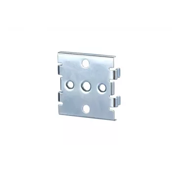 METZ BTR Hutschienenadapter mini (1308990111-I) – Adapter na szynę DIN dla modułów Keystone i światłowodowych, 35mm, jasnoszary