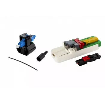 Adapter światłowodowy METZ BTR NETCOM LC Duplex Multimode OM4, Aqua, montaż panelowy Snap-in, tuleja z ceramiki cyrkonowej 1509QAJO002C-E