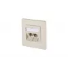 METZ CONNECT BTR E-DAT modul 8/8(8) UP podtynkowe gniazdo sieciowe CAT 6, 2 x RJ45, perłowa biel RAL 1013 1309121001-E