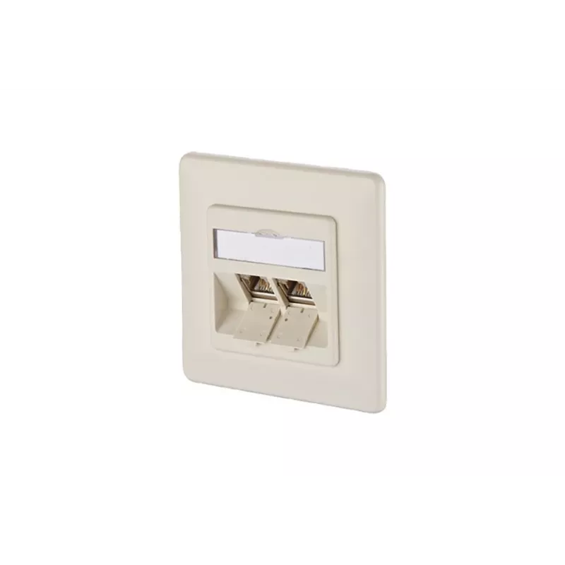 METZ CONNECT BTR E-DAT modul 8/8(8) UP podtynkowe gniazdo sieciowe CAT 6, 2 x RJ45, perłowa biel RAL 1013 1309121001-E