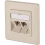 METZ CONNECT BTR E-DAT modul 8/8(8) UP podtynkowe gniazdo sieciowe CAT 6, 2 x RJ45, perłowa biel RAL 1013 1309121001-E