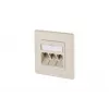 METZ CONNECT BTR IT CONNECT E-DAT modul 3x8(8) UP - Podtynkowe gniazdo sieciowe, 3-portowe RJ45, CAT 6, ekranowane, perłowa biel (RAL 1013) 1309131001-E