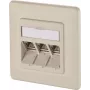 METZ CONNECT BTR IT CONNECT E-DAT modul 3x8(8) UP - Podtynkowe gniazdo sieciowe, 3-portowe RJ45, CAT 6, ekranowane, perłowa biel (RAL 1013) 1309131001-E