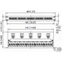 METZ CONNECT BTR UAE 25x8(8) Cat.6 ekranowany panel krosowy, 25 portów, 1U, jasnoszary 130887-E