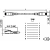 Kabel krosowy METZ CONNECT Cat.6A S/FTP RJ45 do RJ45, 10GBase-T, 0,5m, szary, LSZH, pozłacane styki 1308455088-E