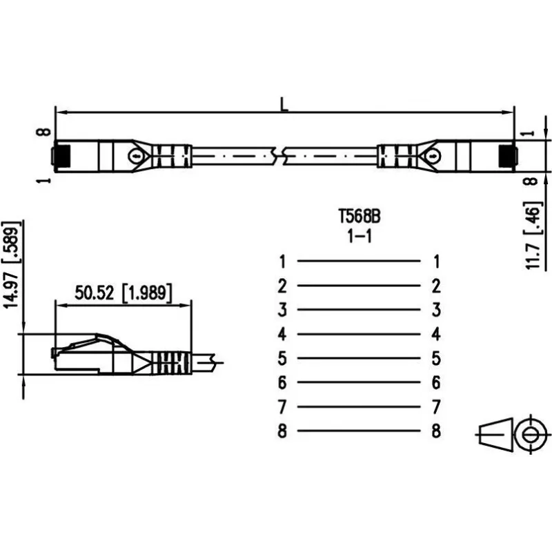 Kabel krosowy METZ CONNECT Cat.6A S/FTP RJ45 do RJ45, 10GBase-T, 0,5m, szary, LSZH, pozłacane styki 1308455088-E