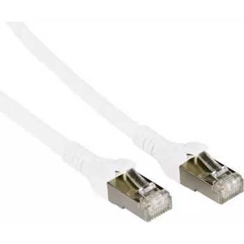 Kabel krosowy METZ CONNECT Cat.6A S/FTP RJ45 do RJ45, 10GBase-T, 0,5m, szary, LSZH, pozłacane styki 1308455088-E