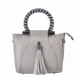 MIA TOMAZZI Woman Shoulder Bag WB201297GREY (21x18x7 cm) Grey Genuine Leather