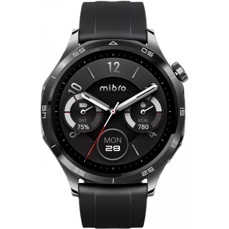 Mibro Watch GT Smartwatch, Czarny, 1.72-calowy wyświetlacz TFT, 2 paski w zestawie