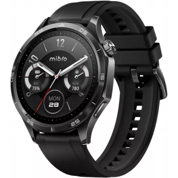 Mibro Watch GT Smartwatch, Czarny, 1.72-calowy wyświetlacz TFT, 2 paski w zestawie