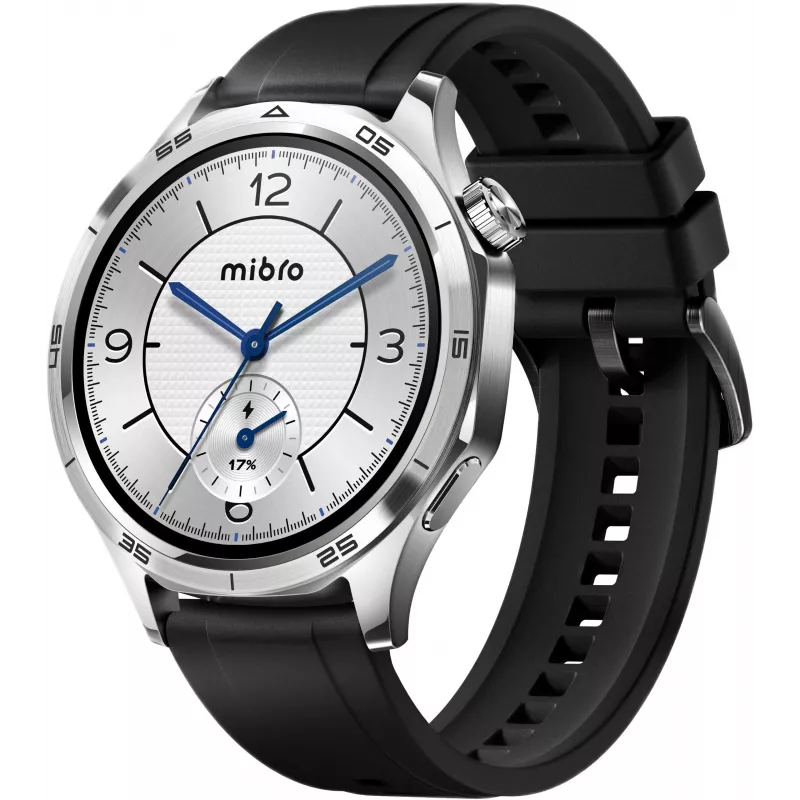 Mibro Watch GT Smartwatch z wyświetlaczem HD TFT 1,75 inch, srebrny (2 paski w zestawie)