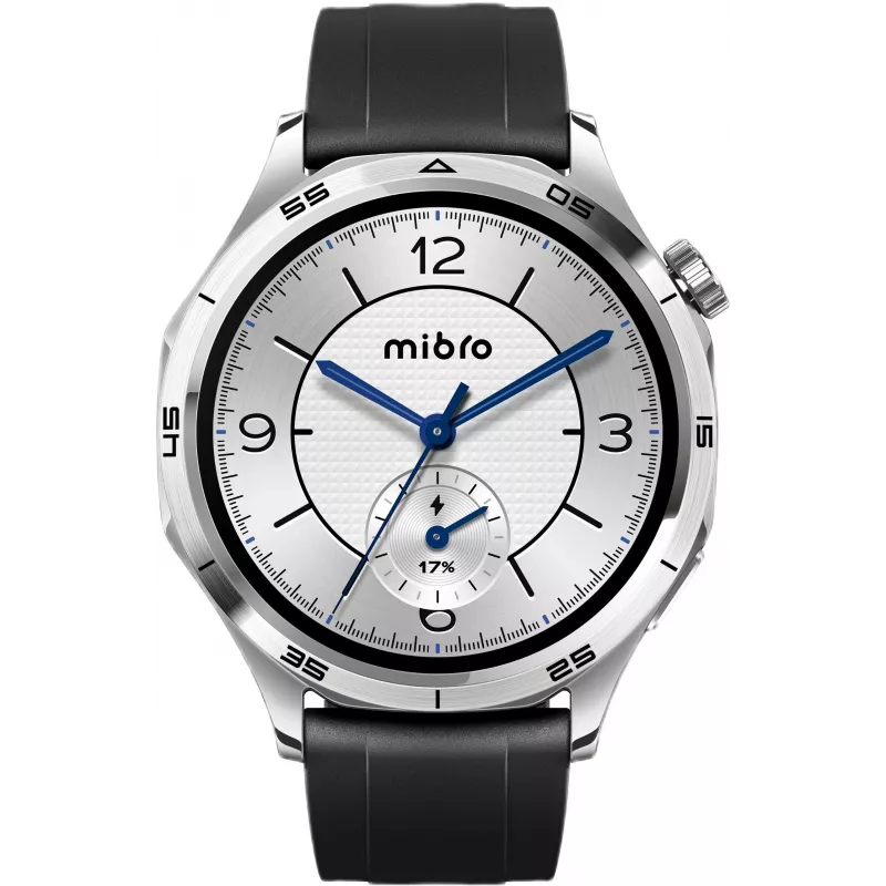 Mibro Watch GT Smartwatch z wyświetlaczem HD TFT 1,75 inch, srebrny (2 paski w zestawie)