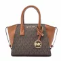 Michael Kors Jet Set Charm Oval Crossbody Bag Brown Signature Coated Canvas