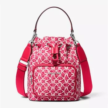 Michael Kor Jet Set Charm Small Camera Crossbody Bag Dark Berry Saffiano Leather