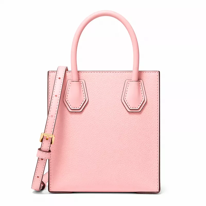 Michael Kore Women's Ginny Crossbody Bag in Saffiano Leather, Powder Blush, 15x17x6 cm