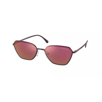 Michael Kors Adrianna IV Unisex Kwadratowe Okulary Przeciwsłoneczne MK1081-1125D0 56/18/140 mm Przezroczysty Brąz