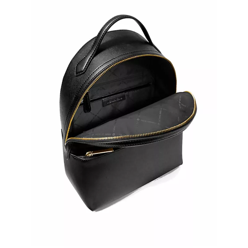 Michael Kors Hudson Small Pebbled Leather Backpack Black 31x26x13cm
