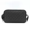 Michael Kors Jet Set Crossbody Bag Black Signature Coated Canvas 35R5S2BC0BBLA