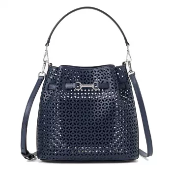 Michael Kors Jet Set Navy Signature Logo Torba crossbody 35S6S2ZC1YNAV