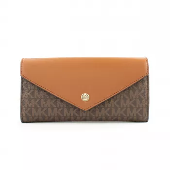 Michael Kors Teczka crossbody Jet Set Travel z brązowego sygnowanego płótna powlekanego 35F3GTVE7BBRO