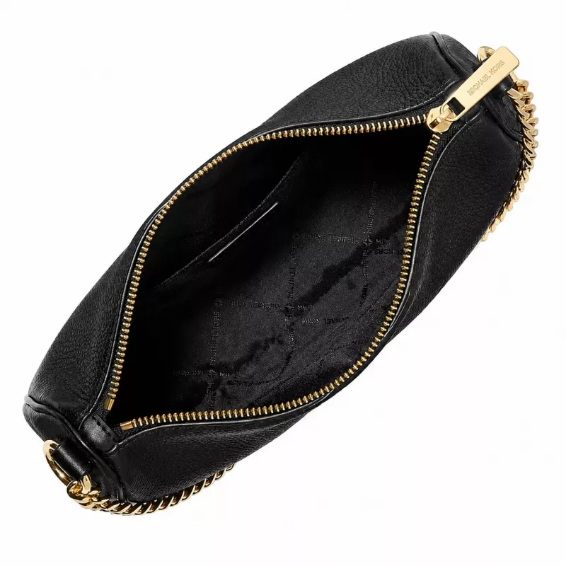 Michael Kors Jet Set Travel Crossbody Bag 35F4G1QC6LBLA Black Saffiano Leather