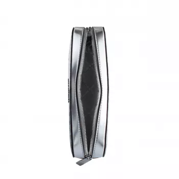 Torba na ramię Michael Kors Jet Set Travel Crossbody 35F5STTC9YSIL Srebrny Signature Coated Canvas