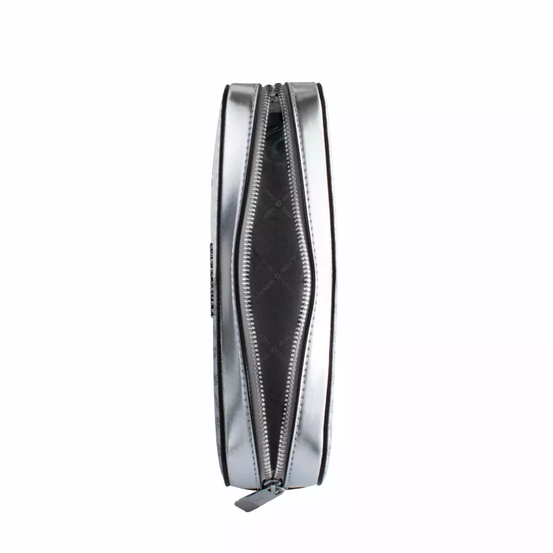 Torba na ramię Michael Kors Jet Set Travel Crossbody 35F5STTC9YSIL Srebrny Signature Coated Canvas
