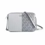 Torba na ramię Michael Kors Jet Set Travel Crossbody 35F5STTC9YSIL Srebrny Signature Coated Canvas