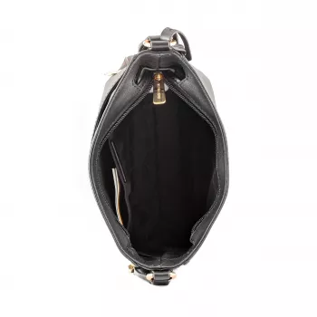 Torba na ramię Michael Kors Jet Set Travel Crossbody Black Saffiano Leather 35S4GTVC5LBLA