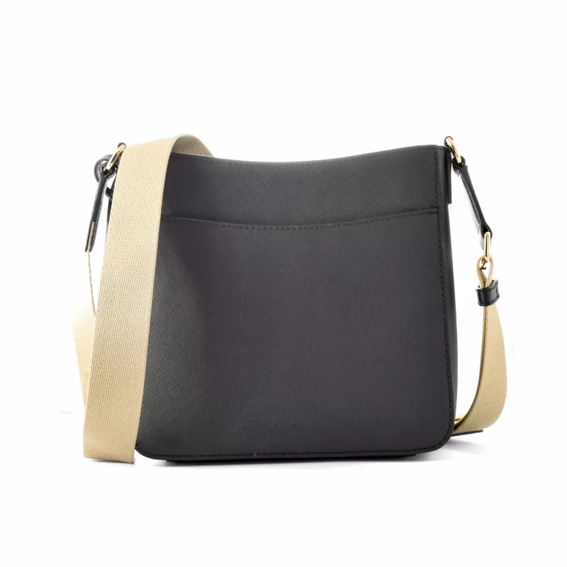Torba na ramię Michael Kors Jet Set Travel Crossbody Black Saffiano Leather 35S4GTVC5LBLA
