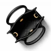 Torba na ramię Michael Kors Jet Set Travel, czarna, sygnowane płótno powlekane z lamówką ze skóry, okucia w kolorze złotym, 15 cm x 17 cm x 6 cm
