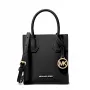 Torba na ramię Michael Kors Jet Set Travel, czarna, sygnowane płótno powlekane z lamówką ze skóry, okucia w kolorze złotym, 15 cm x 17 cm x 6 cm